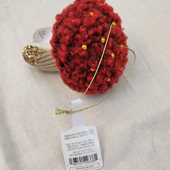 NWT Wondershop - 3 fabric mushroom ornaments set - Picture 15 of 16